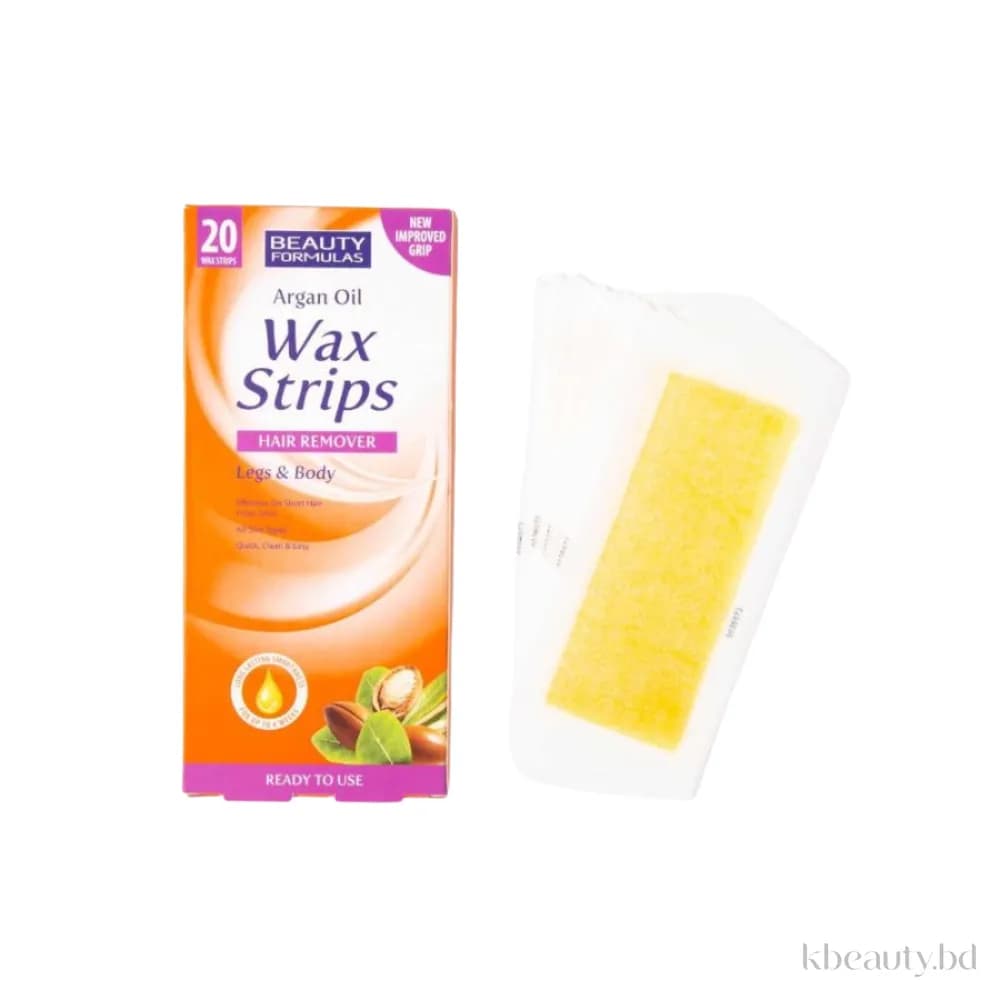 Beauty Formulas Argan Oil Wax Strips Hair Removal Legs & Body