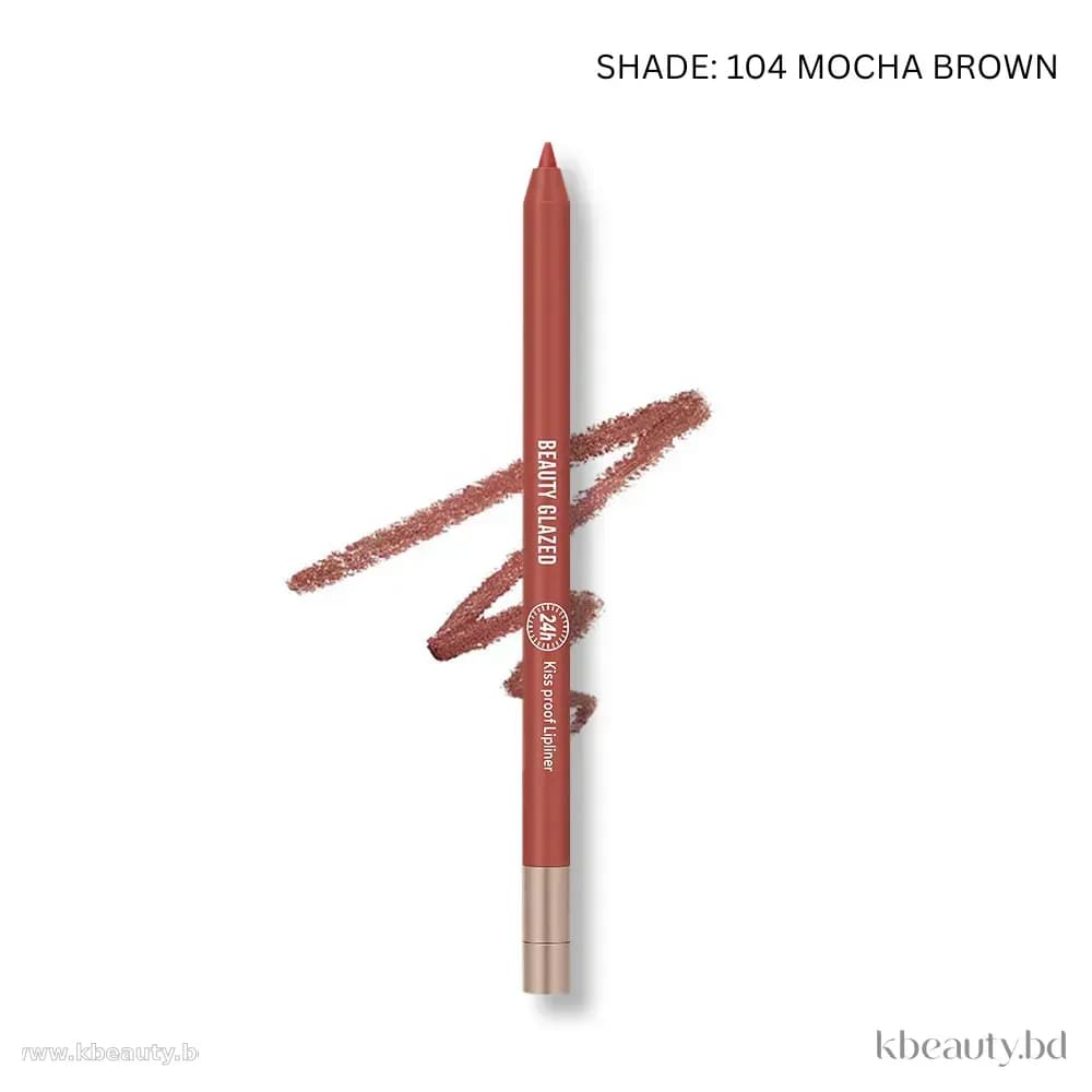 Beauty Glazed Waterproof & Long Lasting Lip Liner - B104 MOCHA BROWN