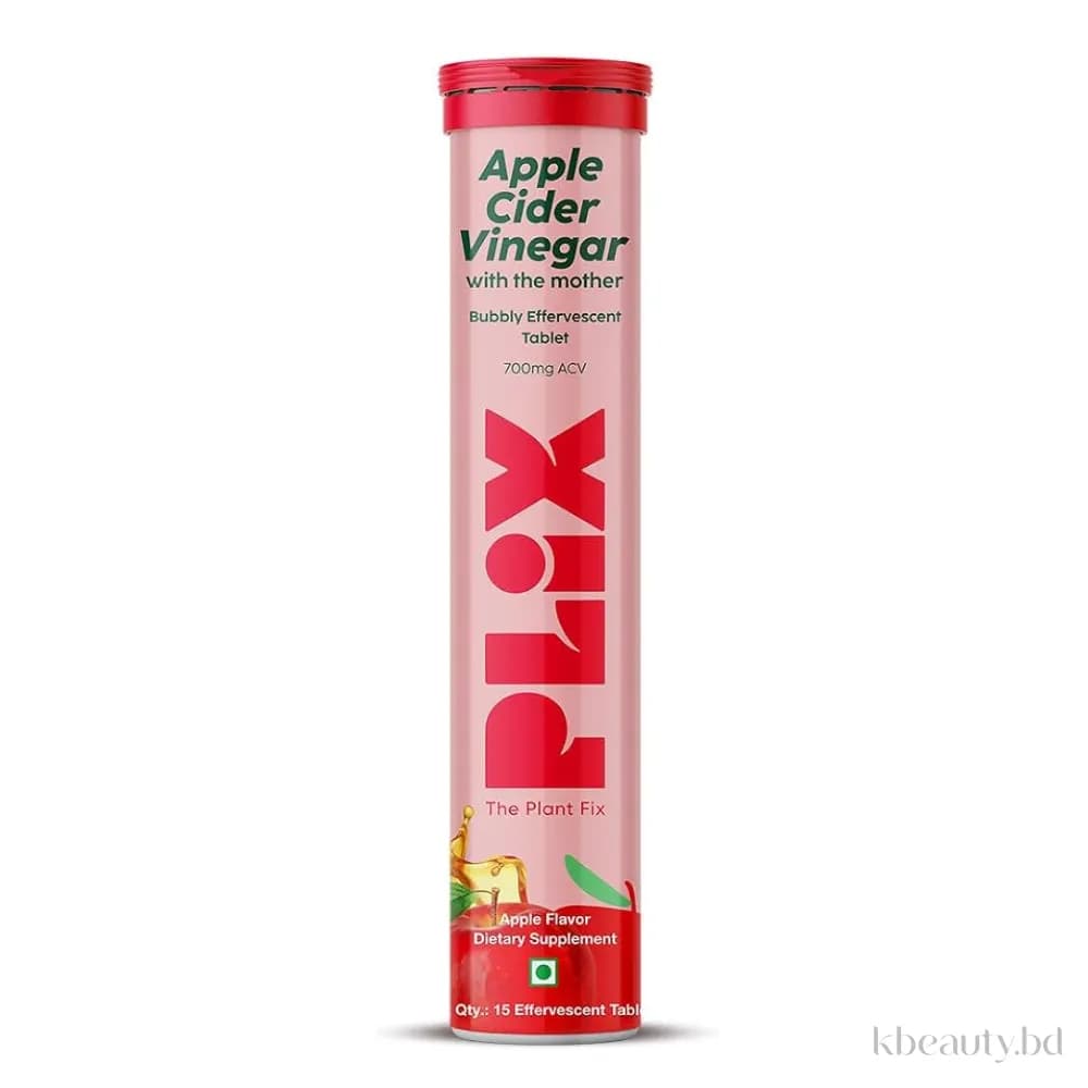 Plix Apple Cider Vinegar Apple Flavour Effervescent Tablets