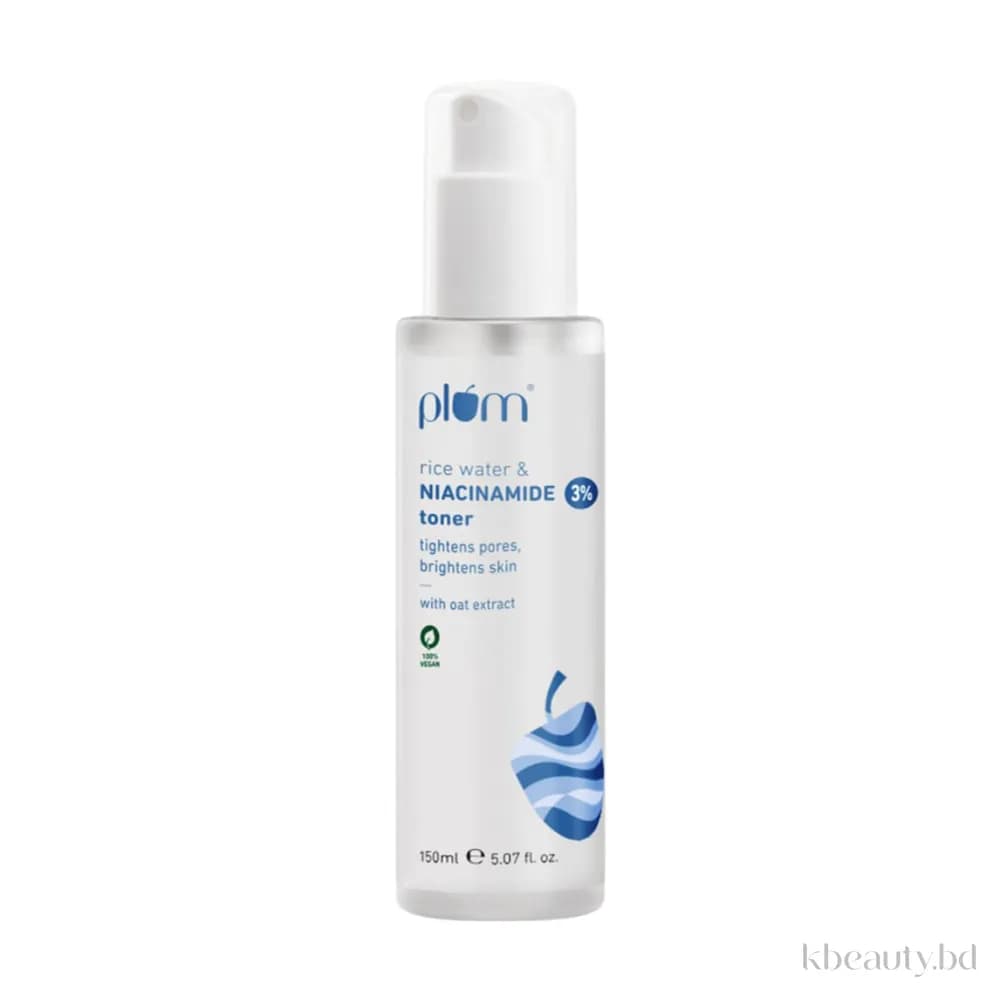 Plum 3% Niacinamide &amp; Rice Water Face Toner - 150 ml