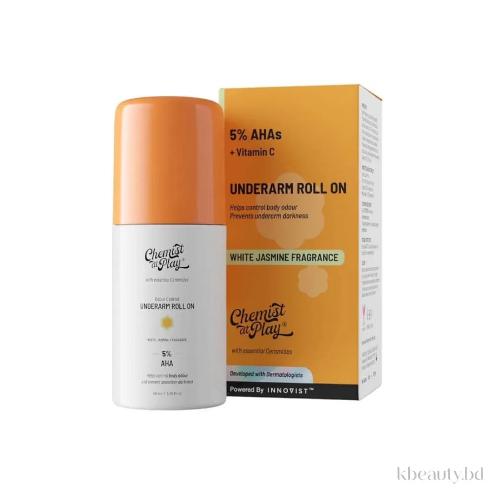 Chemist At Play UnderArm 5% AHA Roll-On ( White Jasmine Fragrance )