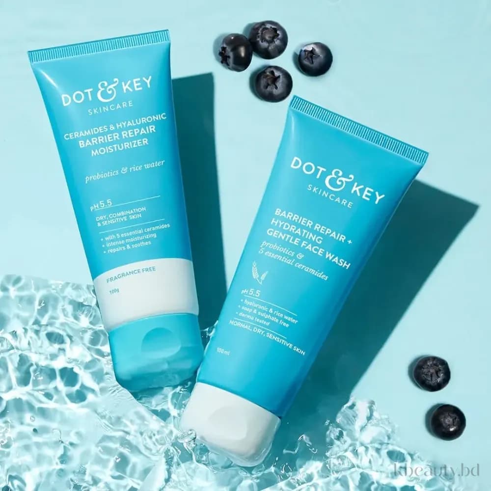Dot & Key Barrier Repair + Hydrating Gentle Face Wash & Oil-Free Moisturizer (কম্বো)