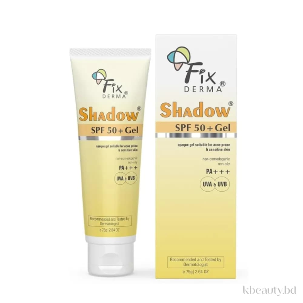 Fixderma Shadow Sunscreen Gel For Oily Acne Prone Skin SPF50+ PA+++ (75g)