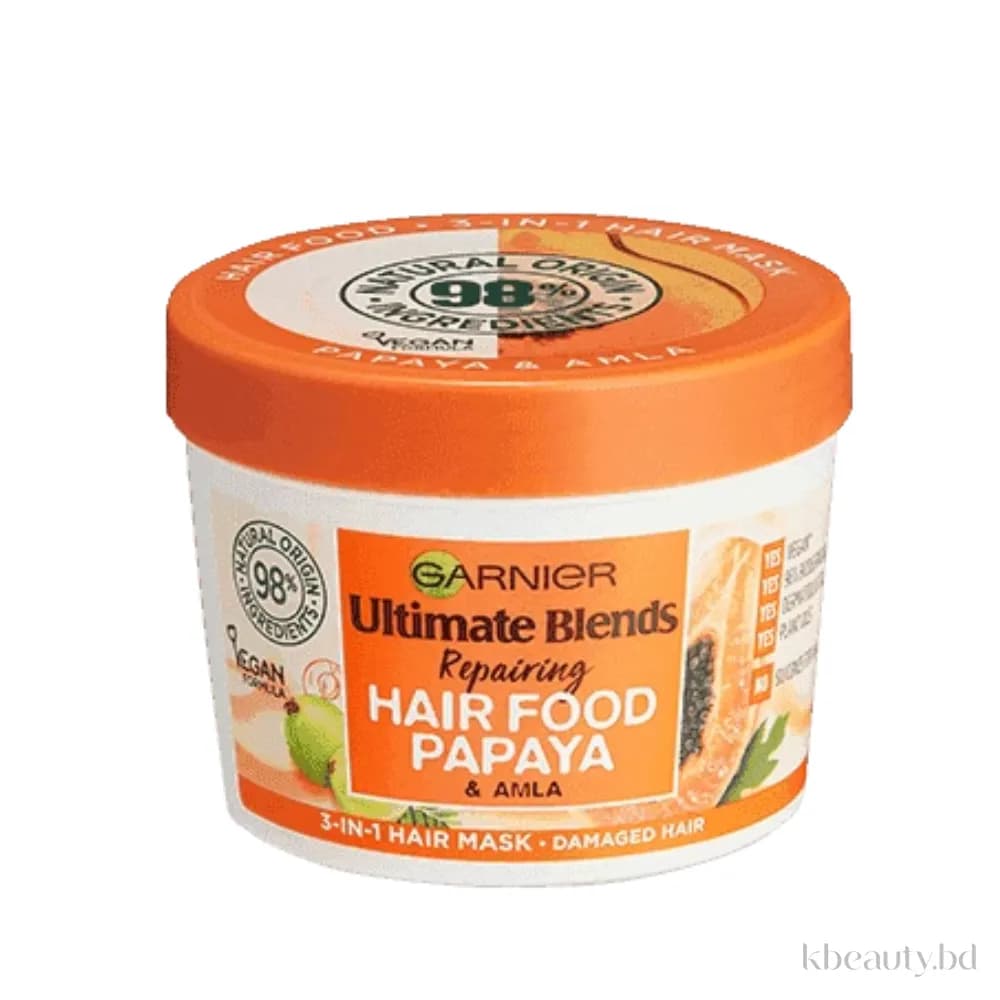 Garnier Ultimate Blends Hair Food Papaya 3-in-1 Damaged Hair Mask Treatment – 390ml