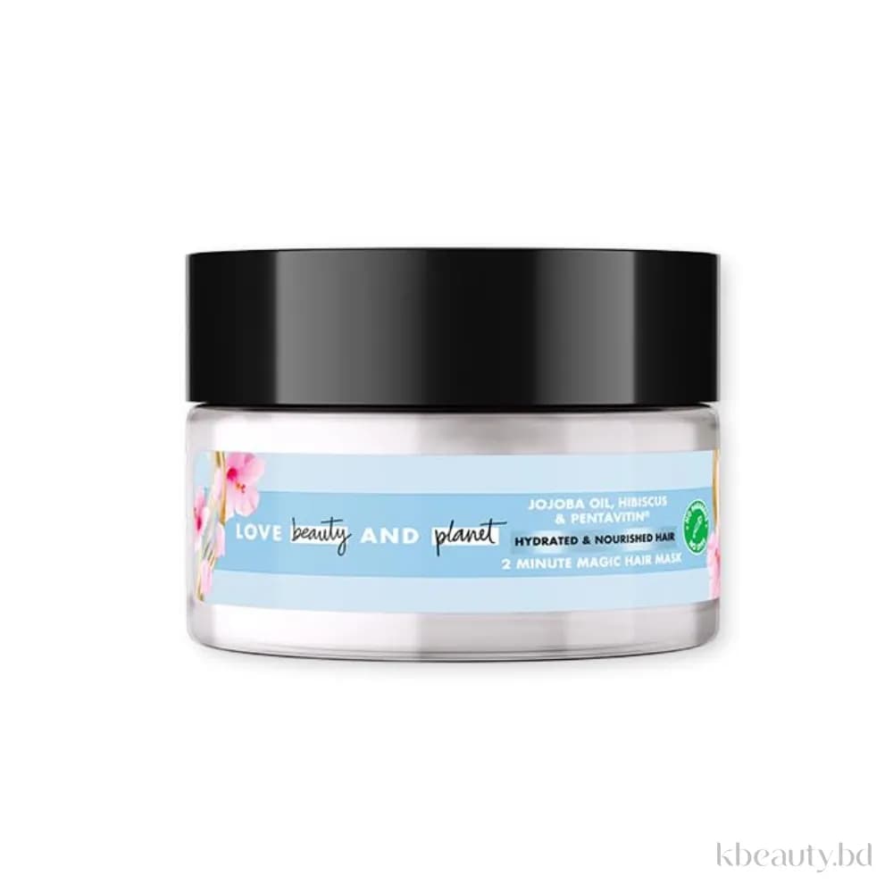 Love Beauty & Planet Jojoba Oil, Hibiscus & Pentavitin Hydrate & Nourish Hair Mask  200ml
