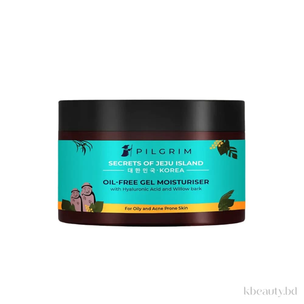 Pilgrim Oil free Gel Moisturizer for Oily Skin with Hyaluronic Acid & Willow Bark 50g