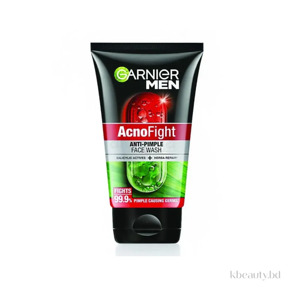 Garnier Men Acno Fight Anti Pimple Face Wash with Salicylic Active & Herba Repair 100gm 
